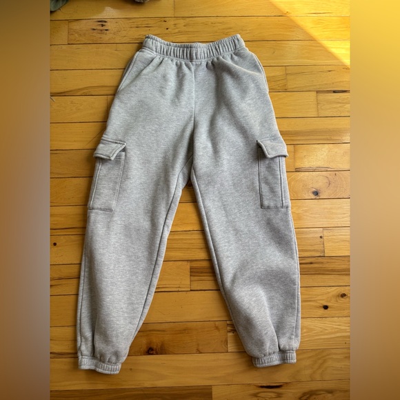 automet Pants - Gray Cargo Sweatpants